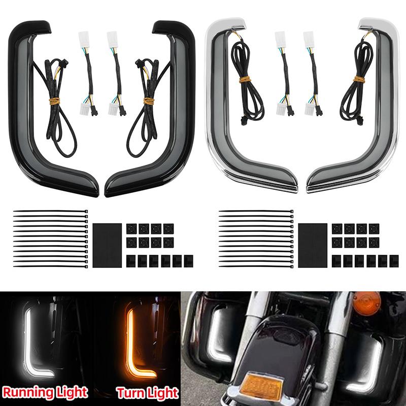 

Motorcycle LED Fairing Lower Grills Light For Harley Touring Street Electra Glide Road Glide 1996-2013 Lower Grills LightFso