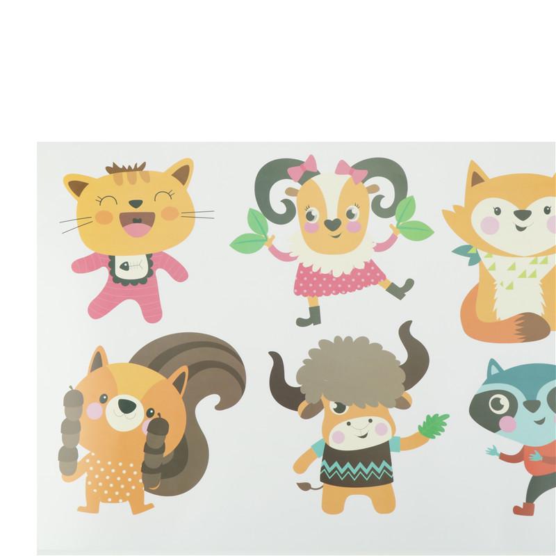 1Set Funny Animal Number Alphabet Wall Sticker Kids Room Home Decor Wall Decals