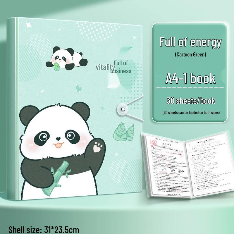 A4 Multi-Layer Transparent Document Folder with Loose-Leaf Inserts for Students