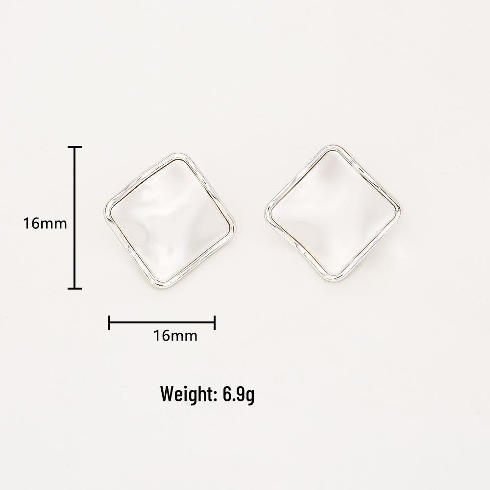 Stylish Irregular Silver Needle Stud Earrings - High-End INS Cold Style Jewelry for Women