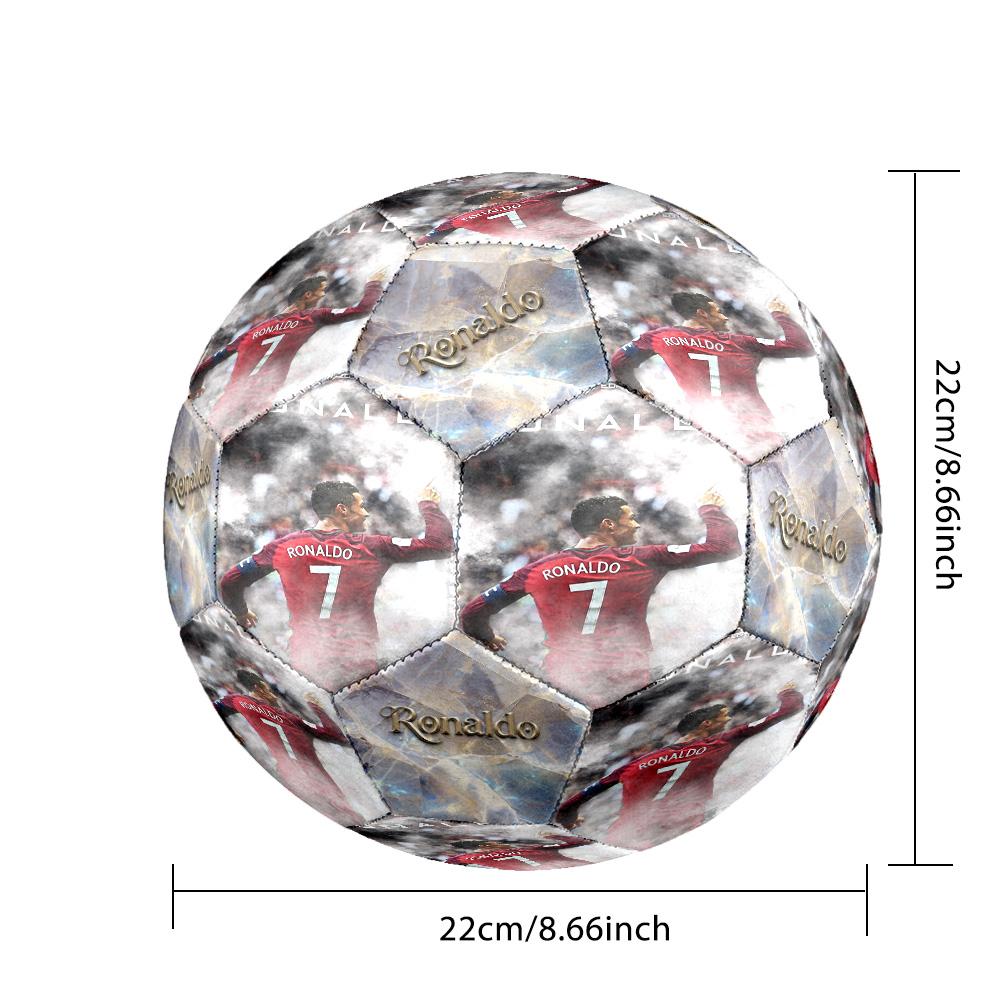 Ronaldo's Soccer Celebration Soccer Ball Size 5 Football Machine Sewn Indoor/Outdoor Universal Football Soccer Accessory