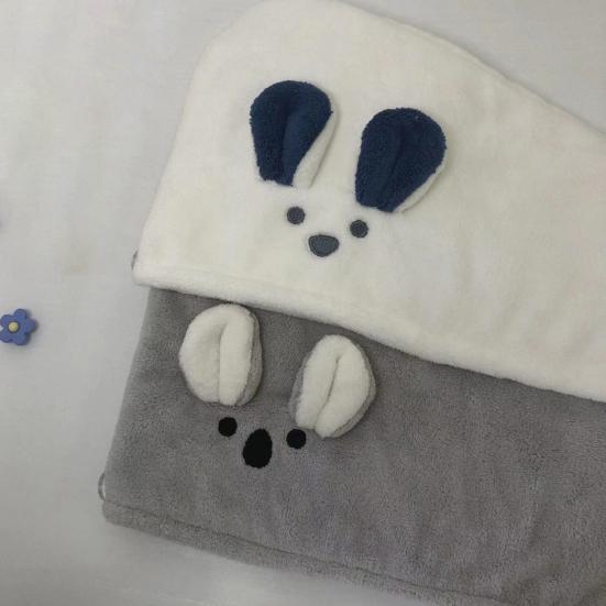 Mikrofaser Haarwickel Damen Koala Haartrockentuch mit Knopf Saugfähig Schnelltrocknend Haarhandtuch Turban Reduziert Frizz für Bad Dusche Spa