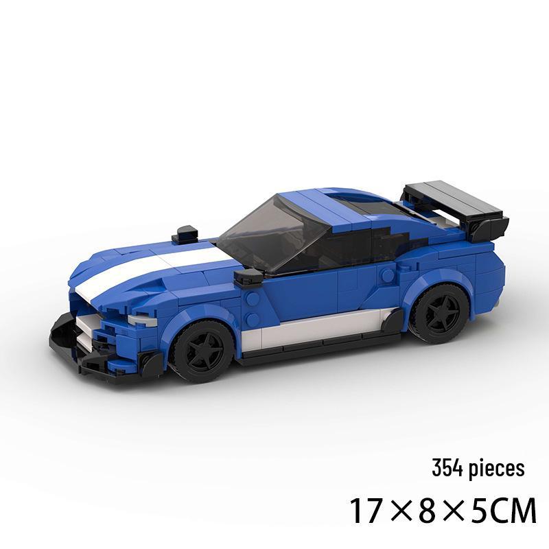 

Cross-Border Block Compatible Ford Mustang GT Race Car Toy for Kids