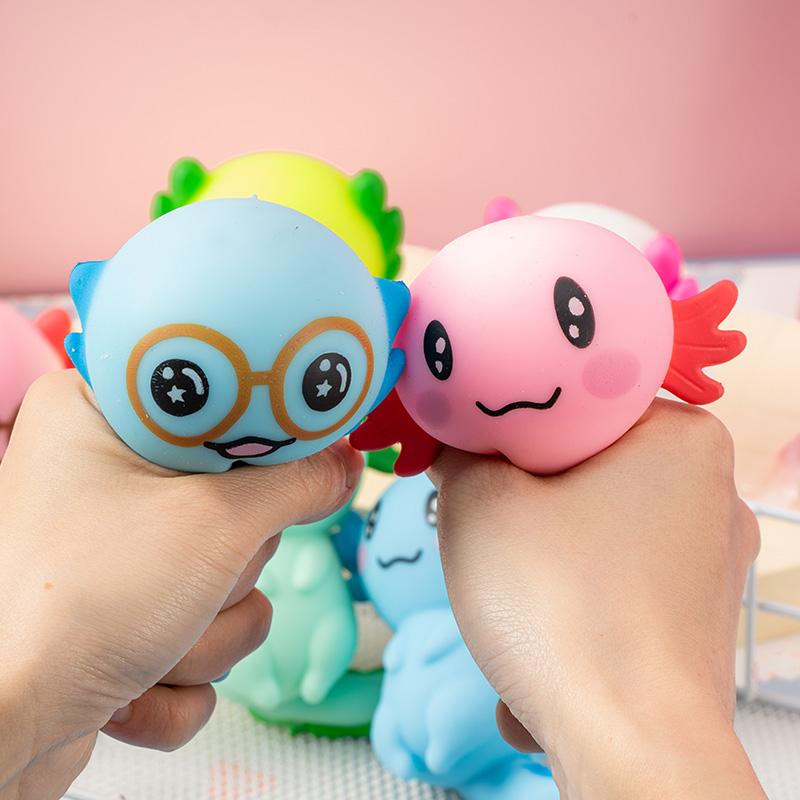 Cute Axolotl Squishy Toy Cartoon Animal Squeeze Slow Rebound Squishy Toy Stress Ball Stress Relief Kids Gift Fun Toy Party Decor