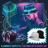Chapeau seau à fibre optique LED Unisexe Headwear Lumineux Convient pour les Concerts Festivals Soirées Night Design Réglable