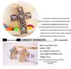 Colorful Rhinestone Cross Keychain Pendant and Bag Accessory
