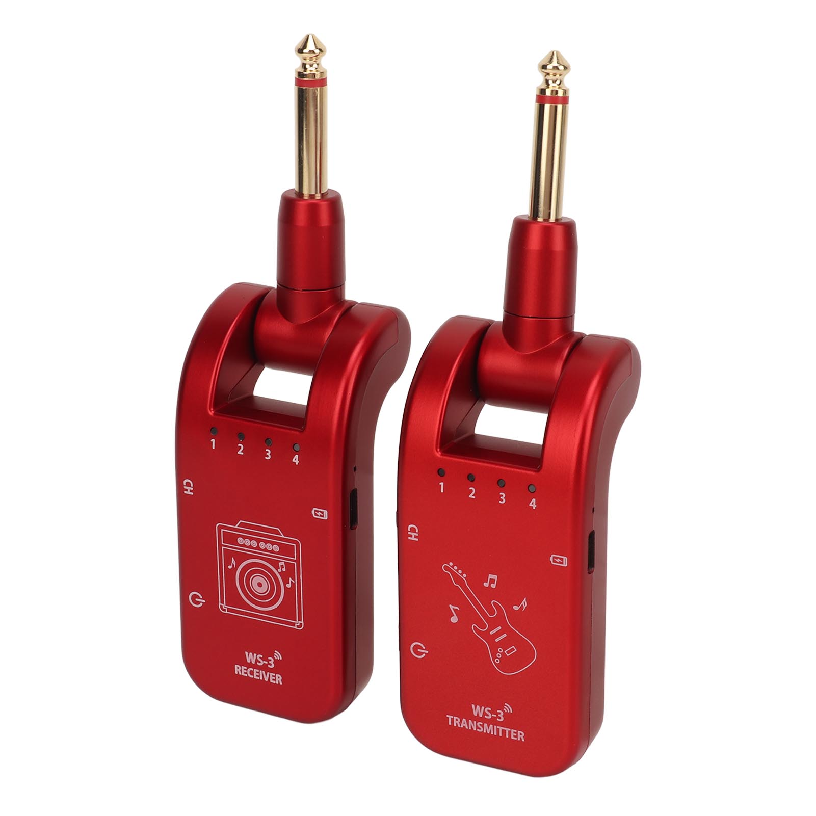 

Wireless Guitar Transmitter Receiver o Transmission Upgraded USB Rechargeable Battery for