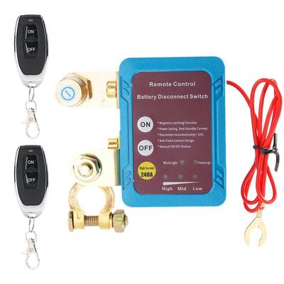Interrupteur de déconnexion de batterie à distance DaierTek 12V 240A Coupe-circuit Interrupteur d'arrêt automatique de l'alimentation Interrupteur à télécommande pour Auto