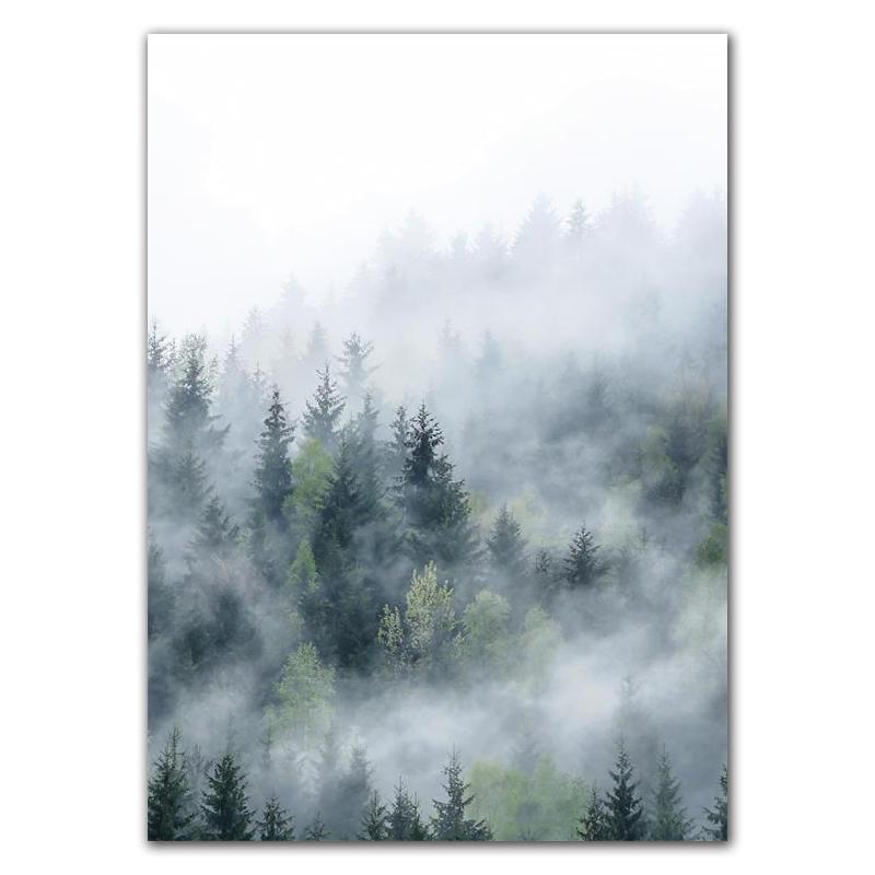 

Природа, туман, лес, пейзаж, холст, картины, скандинавские пейзажи, постеры и принты, настенные художественные фотографии для декора гостиной HD0053 50x70cm no frame