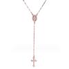 Virgin Mary Metal Necklaces with Cross Pendant for Gold and Silver Color Prayer Collar Long Sweater Chain Necklace for Women Men