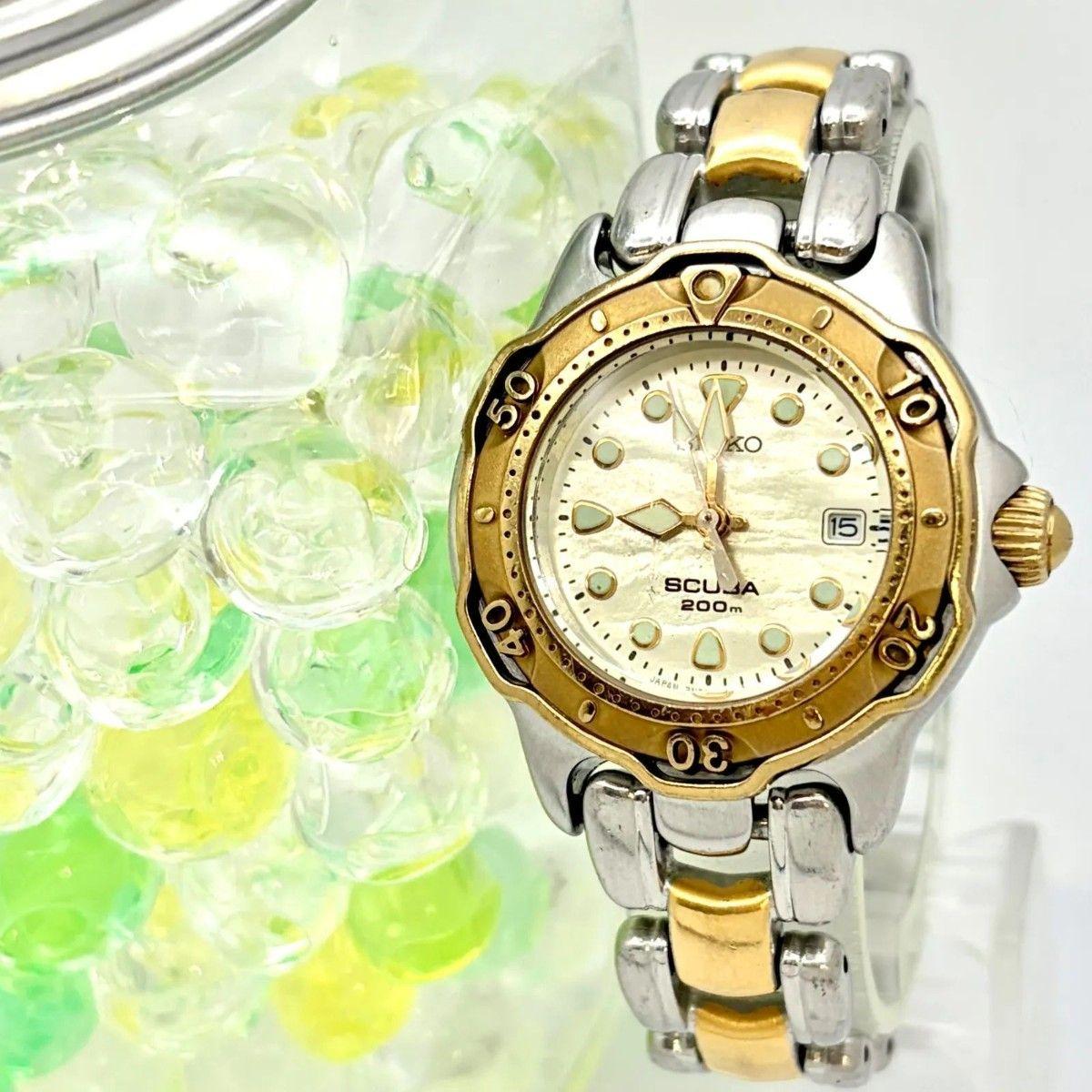 [New battery] SEIKO SCUBA ladies watch diver 200M 7N85-0070 440780