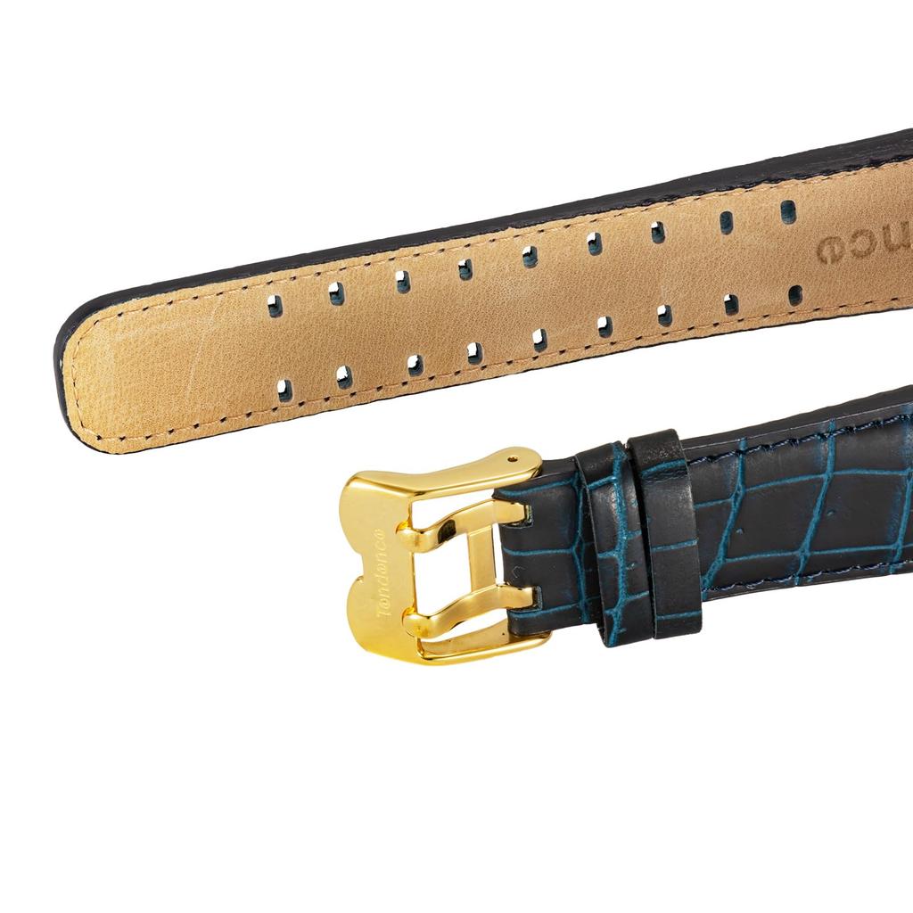 TENDENCE Men's GULLIVER Round Chrono Watch, TY046019-NVLE-AM, Quartz Movement, 10 ATM Water Resistance, Mineral Glass, White Dial, Stainless