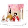 Hina Kimekomi Full Set with Display Round Folding and Doll, Doll, Kotohoki, Kotone, Stand, Tray, Screen, Accessories, White, KTH-3202C-S1