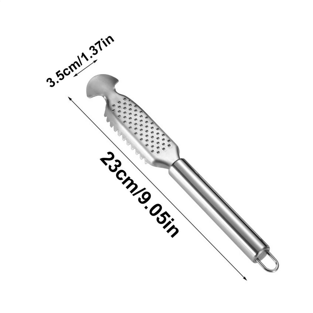 Fish Scaler Stainless Steel Fish Scale Scraping Tool Multi purpose ginger grinder fish scale scraper baby food cooking tool