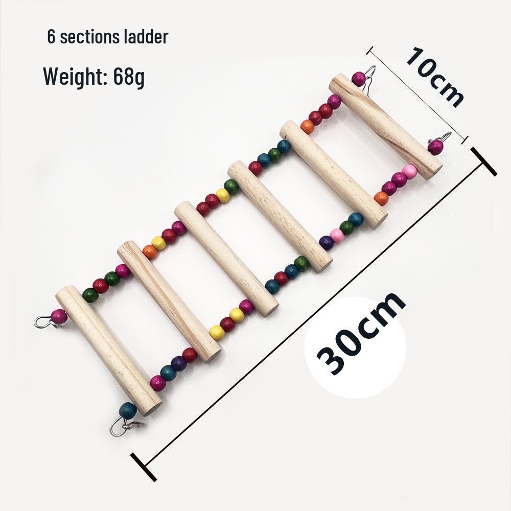 Colorful Bird Toys: Swing, Ladder, and Perch Set for Bird Cages