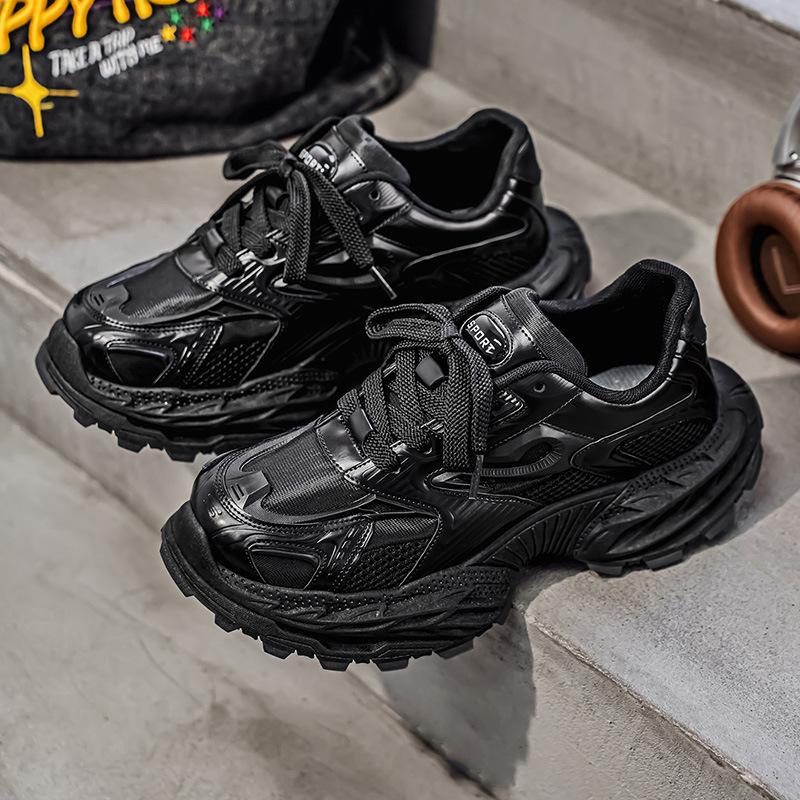 Ultra-light and Thin Sports Shoes American Round Head Ultra-light New Shock Absorption and Height Increase Casual Sports Lightweight Board Shoes