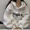 Salt-based Fleece Thickened Autumn and Winter New Hooded Sweater Women's Korean Version Large-size Coat Loose Top Clothing