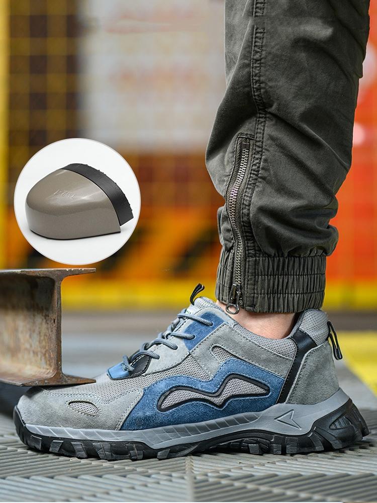 Leichte Sicherheitsschuhe für Herren, Anti-Smash, Anti-Pannen-Arbeitsschuhe, unzerstörbare Arbeitsschuhe, Schutzstiefel, Sicherheit