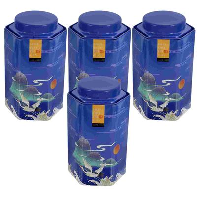 Tea Decorative Jars with Lids Container for Loose Coffee Canisters Tinplate Storage Containers Kitchen Spice Organizer