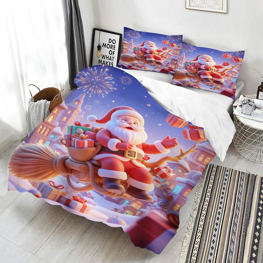 Christmas Duvet Cover Set Comforter Bedding 3D Children'S Bedding Set 3-Piece 1 Quilt Cover King Size