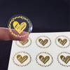20Pcs/Sheet Heart Adhesive Packaging Label, Wedding Invitations Heart-shaped Envelope Seal Stickers, Gift Bag Packaging Box Sealing Stickers