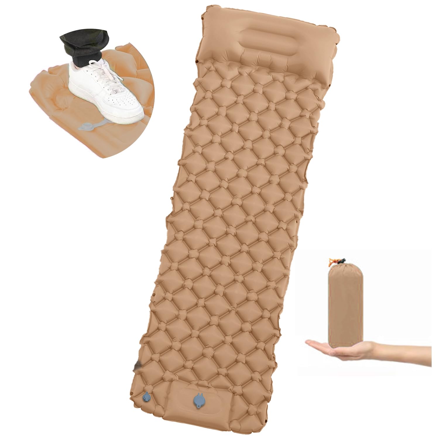 

CXHSFNAL Air Mattress Camping Sleeping in Car Infinitely Comes with Camping Disaster Camping Tent Sleeping in Lightweight Waterproof and Easy to Easy