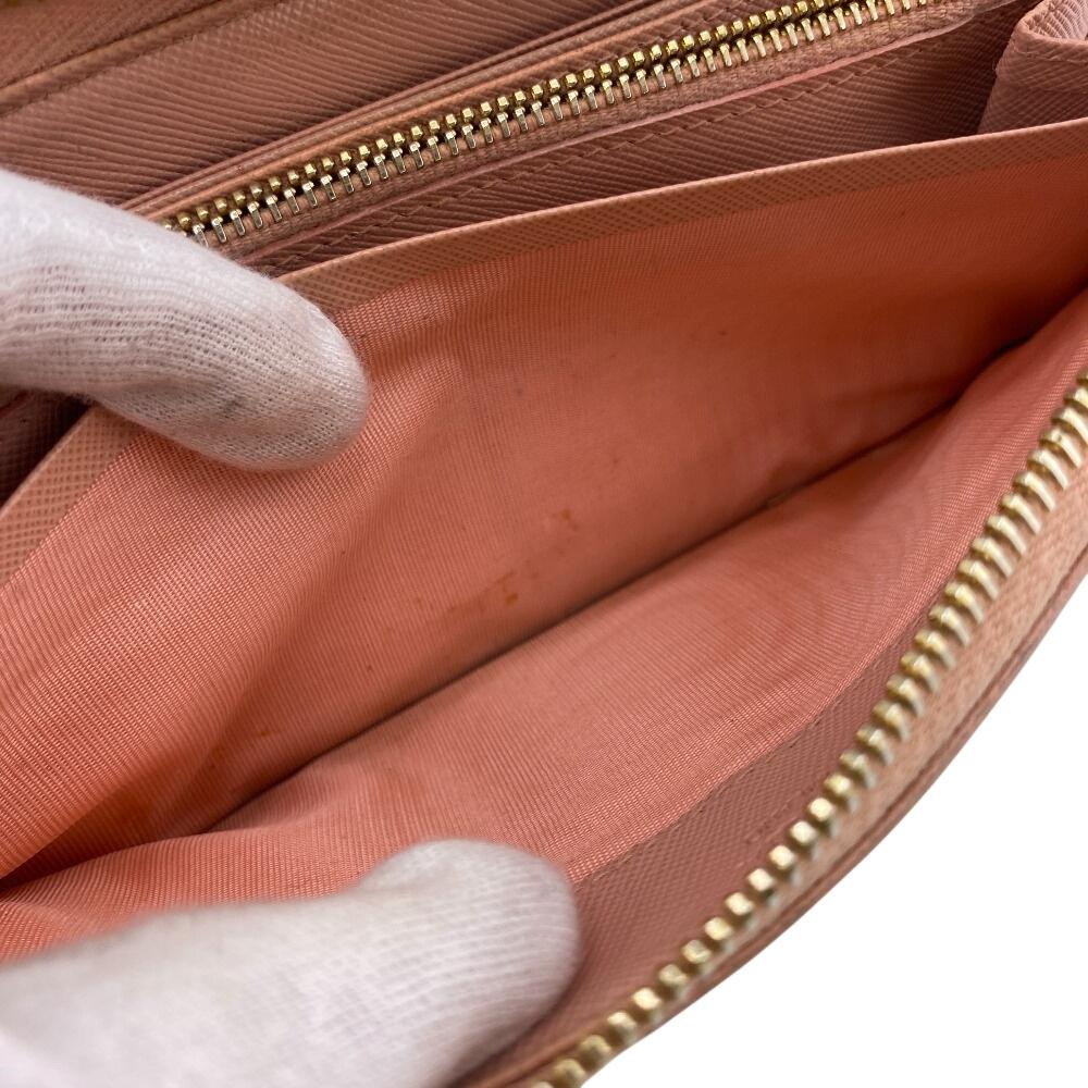 PRADA 1ML506 Safiano leather Purse pink leather Women Used