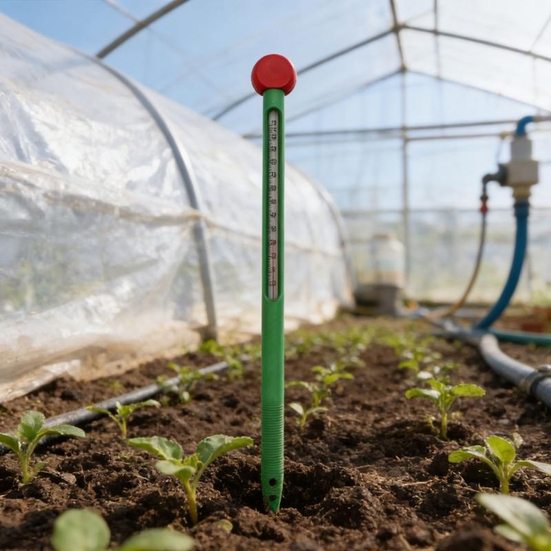 Pack of 2 Plastic Soil Temperature Gauge Meter Resistant To Weather Conditions for Horticulture And Farming Long Term Use