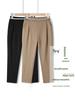 Women's High-Waisted Stretch Casual Pants - Summer 7/8 Length, Comfortable Fit