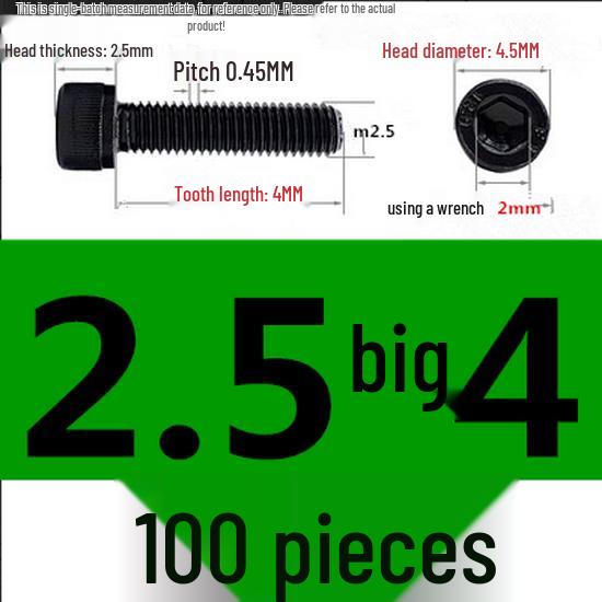 High-Strength Grade 12.9 Internal Hex Head Screws M1.4-M20