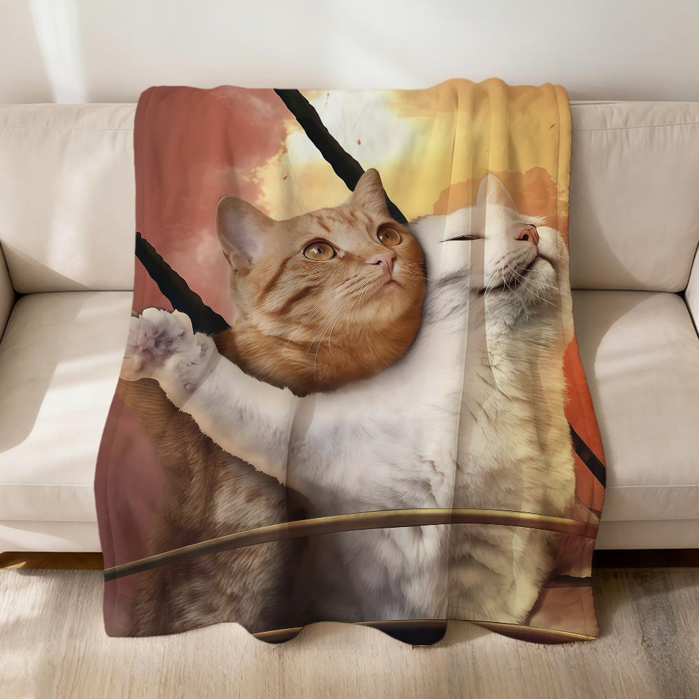 Kawaii Abstrakt lustig Sigma Meme Ägypten Katze Flanell weich warm Plüschdecke Sofa Wohnzimmer Haustier hogar Bett Geschenk Zuhause Auto tragbar