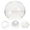Cabilock Lantern Shade, Spherical Glass Pendant Light Shade, Transparent Light Cover, E26, Ceiling Light, Hanging Light, Bedroom, LED Compatible, No I