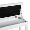 Sgabello per Pianoforte Imbottito in Ecopelle, Sgabello da Trucco, Panca, Seduta per Toeletta con Contenitore 76x36x50cm, Bianco