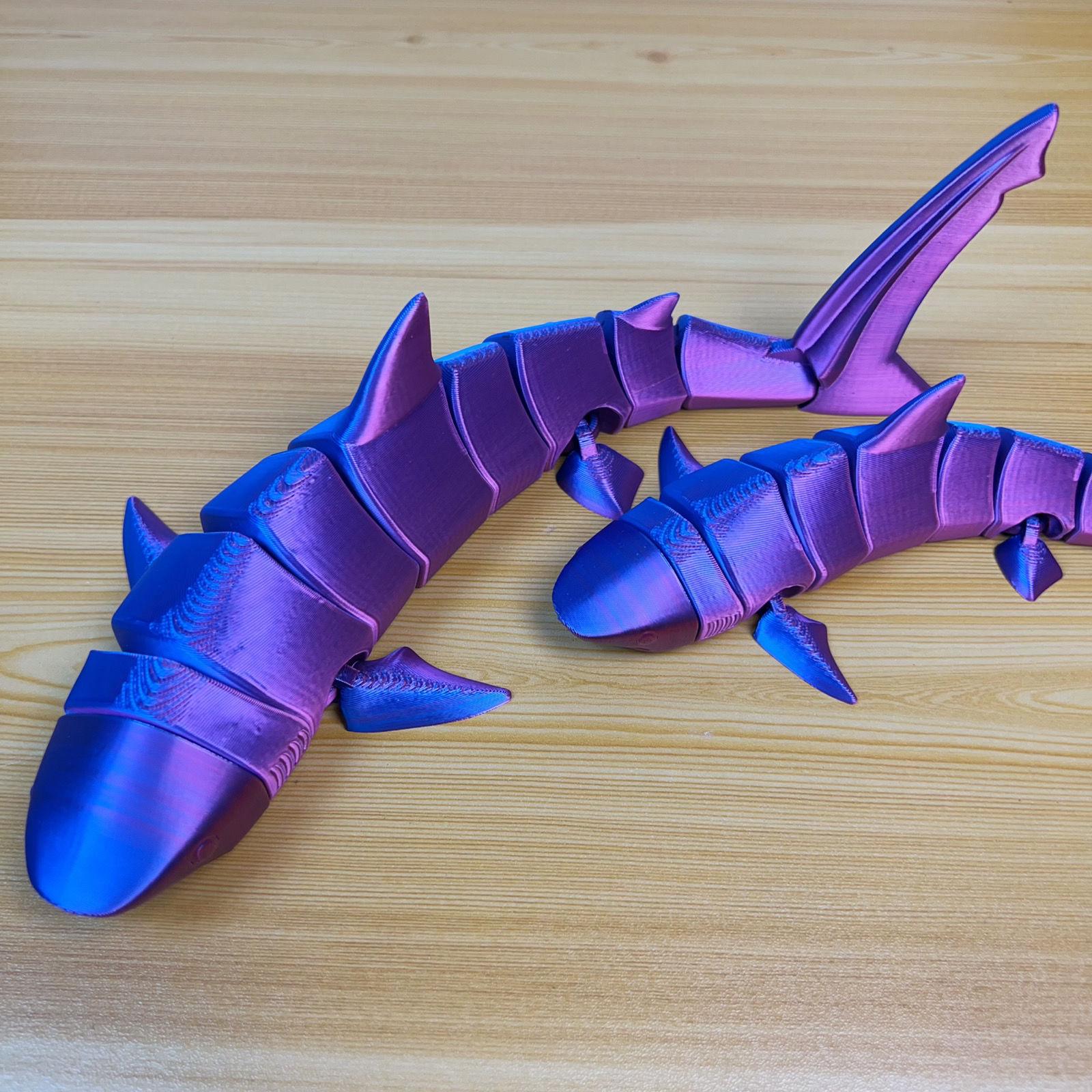 

Подвижная игрушка акула, напечатанная на 3D-принтере - Свободно качающиеся суставы, Креативный подарок для детей