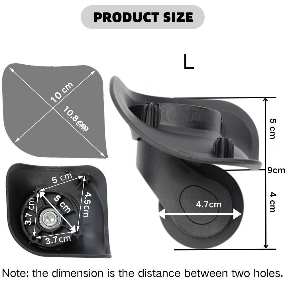 2Pcs Suitcase Wheels Luggage Spinner Caster Silent Luggage Wheels Replacement Wheels Customs Box Trolley Accessories Hot