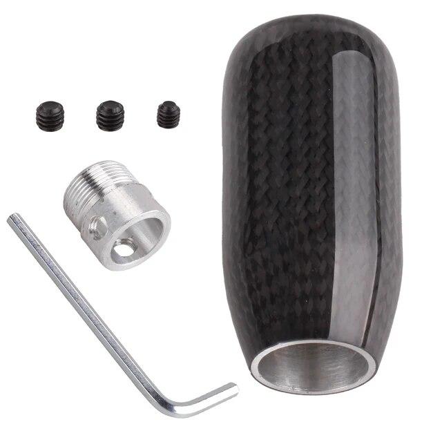 New Carbon Fiber Shifter Lever Head Gear Shift Knob Manual Transmission With Gear Knob Limiter Adapter Car Modification SFN113