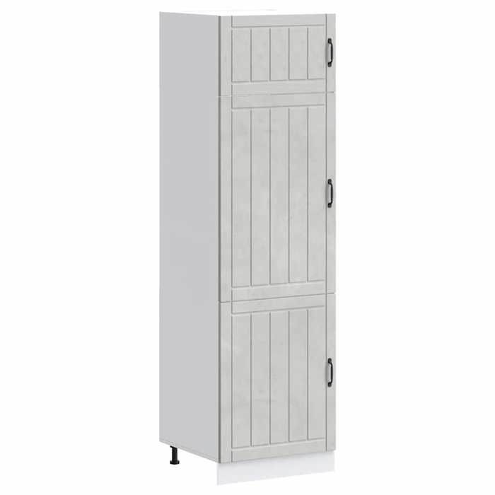 VidaXL Kitchen Cabinet Lucca Concrete Grey Engineered Wood, Tall Kitchen Cabinet, Freestanding Kitchen Cabinet, 853871