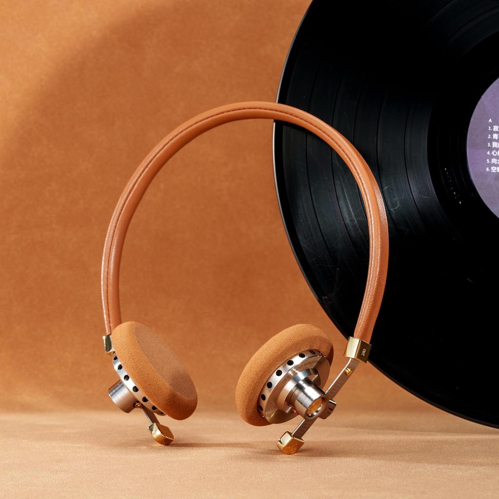 TECHNICS DISTANT MOUNTAIN Toyama Distant Mountain Wired Headphones Portable Retro Vintage Design Headphones Headset [ROSE On-Ear Semi-Open Semi-Open