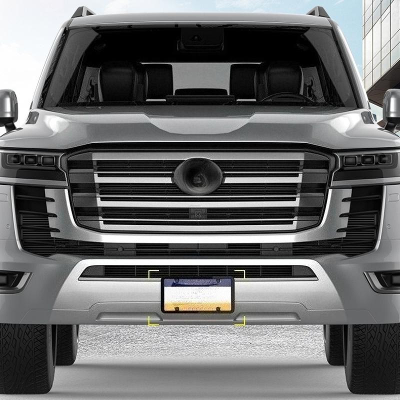 1Set Cross Border Modification of US Standard License Plate Frame, Transparent License Plate Frame, Plastic Metal