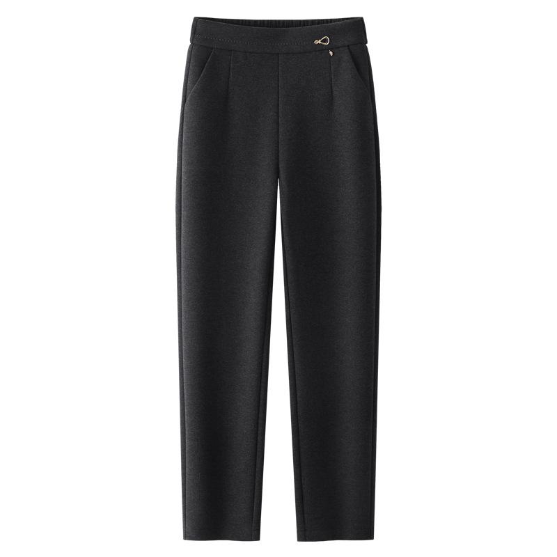 Women’s Khaki Wool Harem Pants 2024: New Cropped Carrot Style for Autumn/Winter