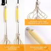 Stainless Steel Semi-Automatic Whisk Rotating Whisk Egg Beater Upgraded Egg Mixer  For Egg Milk