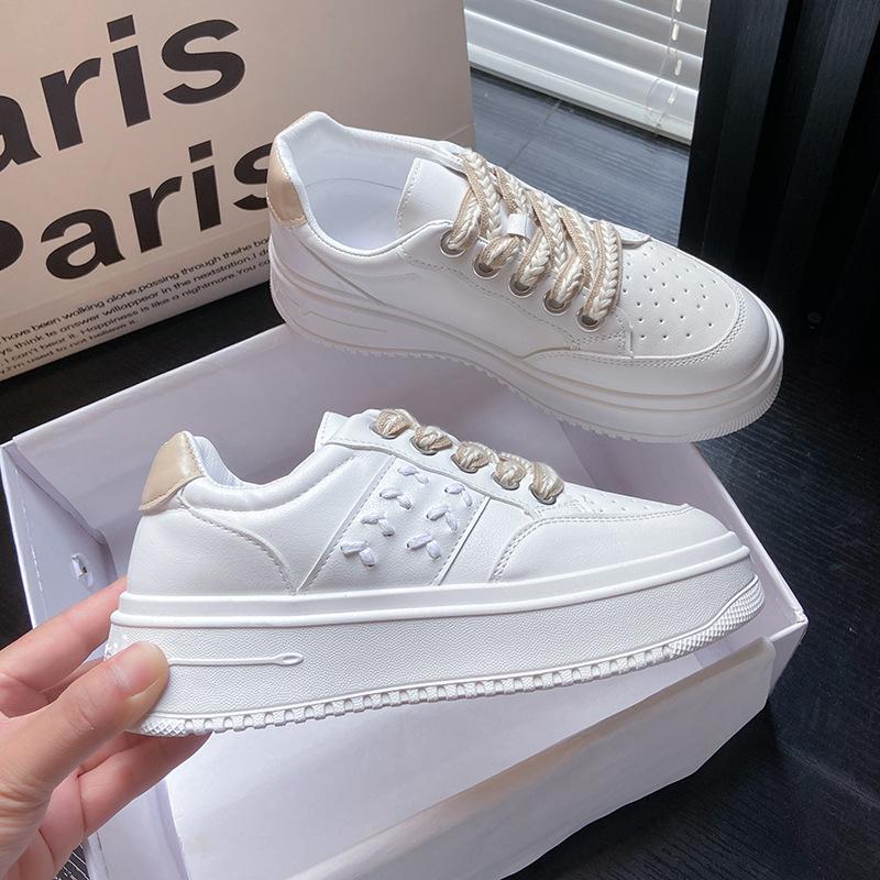 Early spring new breathable and lightweight single shoes fashion height increase student running leisure sports women's board shoes