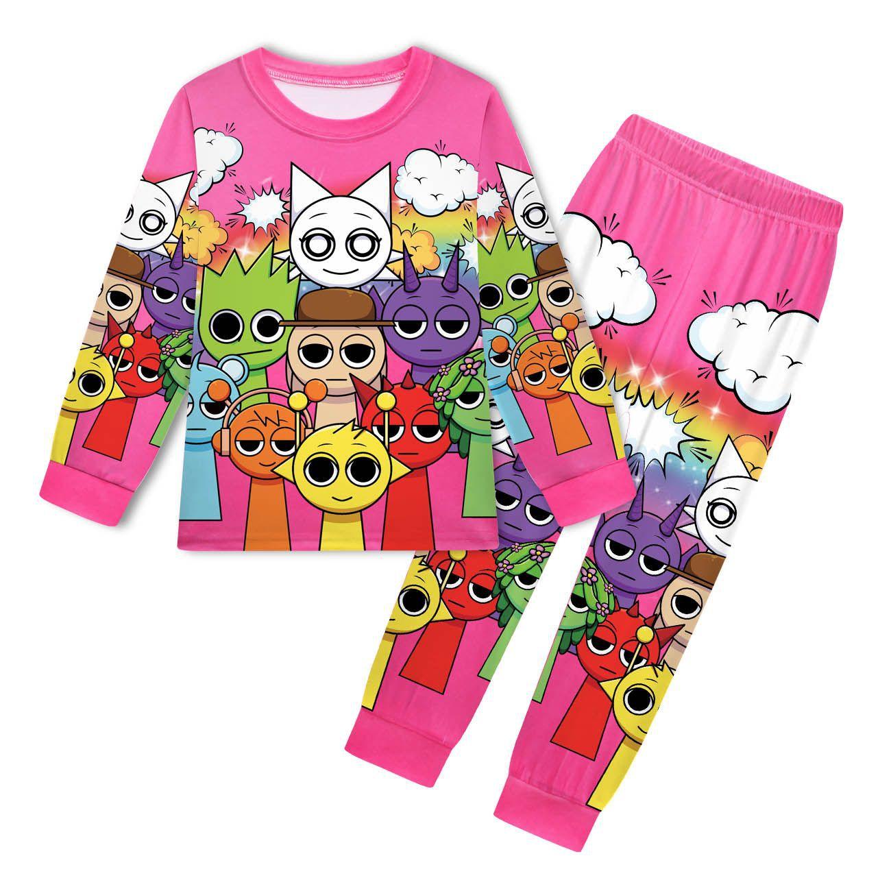 

Fashion Cartoon Printed Loungewear Casual Children s Clothing Sets Girls 150