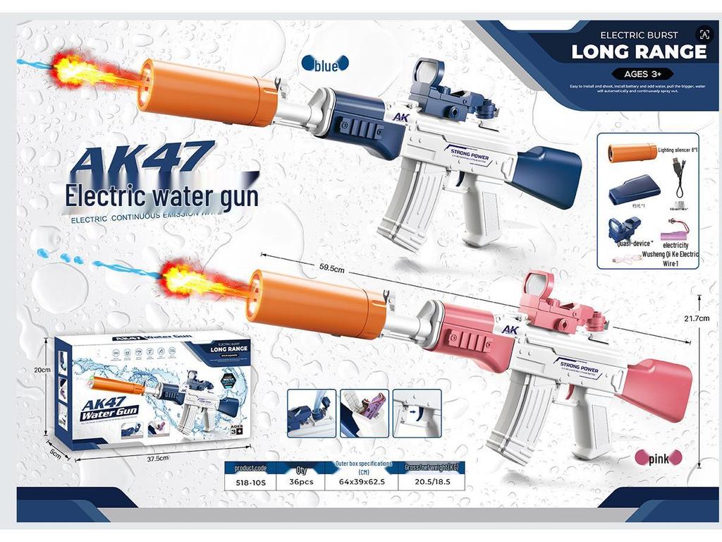 Electric Water Gun MP45: Self-Priming, Rechargeable, Large Capacity Outdoor Toy for Boys and Girls