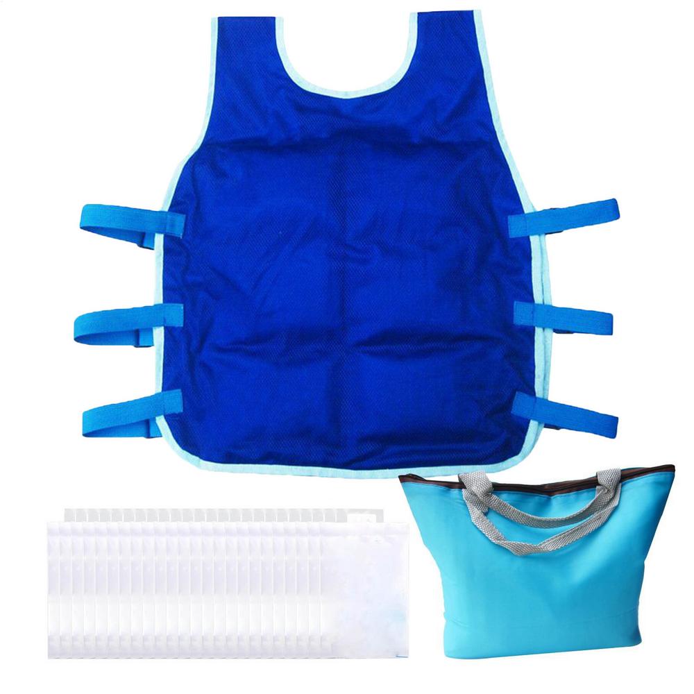 Ice Vest Cooling Safety Vest Outdoor High Temperature Clothing Adjustable Cool Jacket Summer Outdoor Ice Pack Cooling Vest