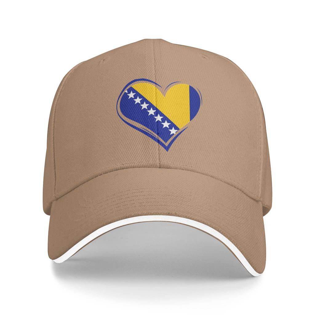 Unisexs Womens Bosnia and Herzegovina Flag Outdoor Hat Adjustable Baseball Caps Casual Baseball Cap Sports Hats