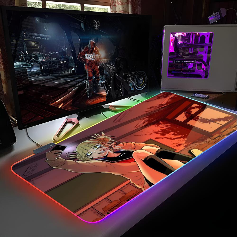 

Anime Girl H Himiko Toga Mouse Pad RGB Backlit Mouse Pad Laptop Mouse Pad Laptop Gamer Computer Desk Gaming Accessories RGB600x300x3mm