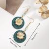 European, American Bohemian Two-color Double-layer Sunflower Exquisite Pattern Earrings Retro Earrings