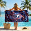 Ipswich Town Fußball Strandtuch Weiches Mikrofaser-Sommertuch Schnelltrocknendes Saugfähiges Handtuch für Strand Schwimmbad Reisen