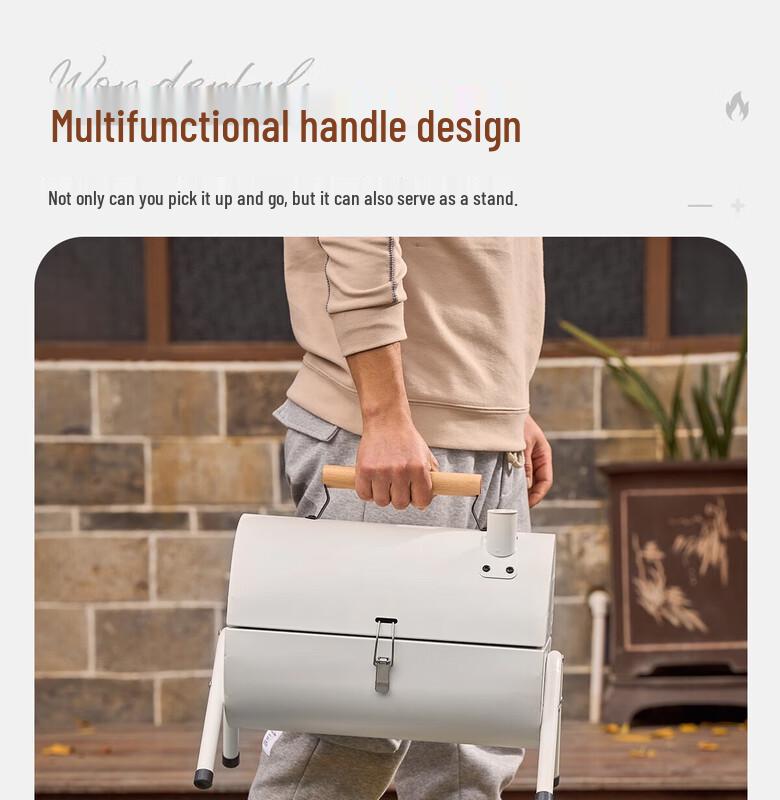 Beishanlang Okrągły Dwustronny Grill Outdoorowy